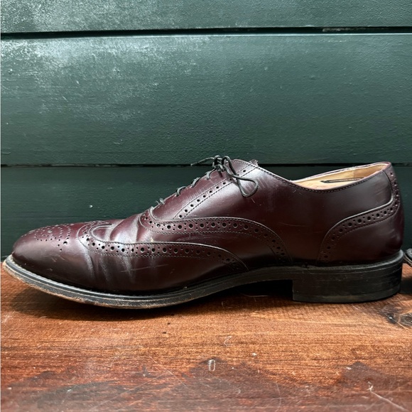 Bostonian 🇺🇸 Made in USA Men's Burgundy Wingtip Leather Oxfords 12 D - Picture 7 of 15